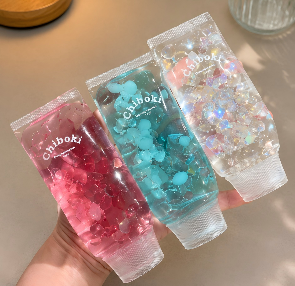 Crystal Toothpaste Squishy Toy Set | 3-Pack Jelly Squeeze Stress Relief Toys