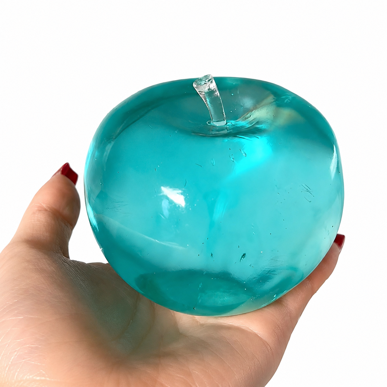 Glassy Jelly Apple Squishy Toy – Stress Relief Fidget