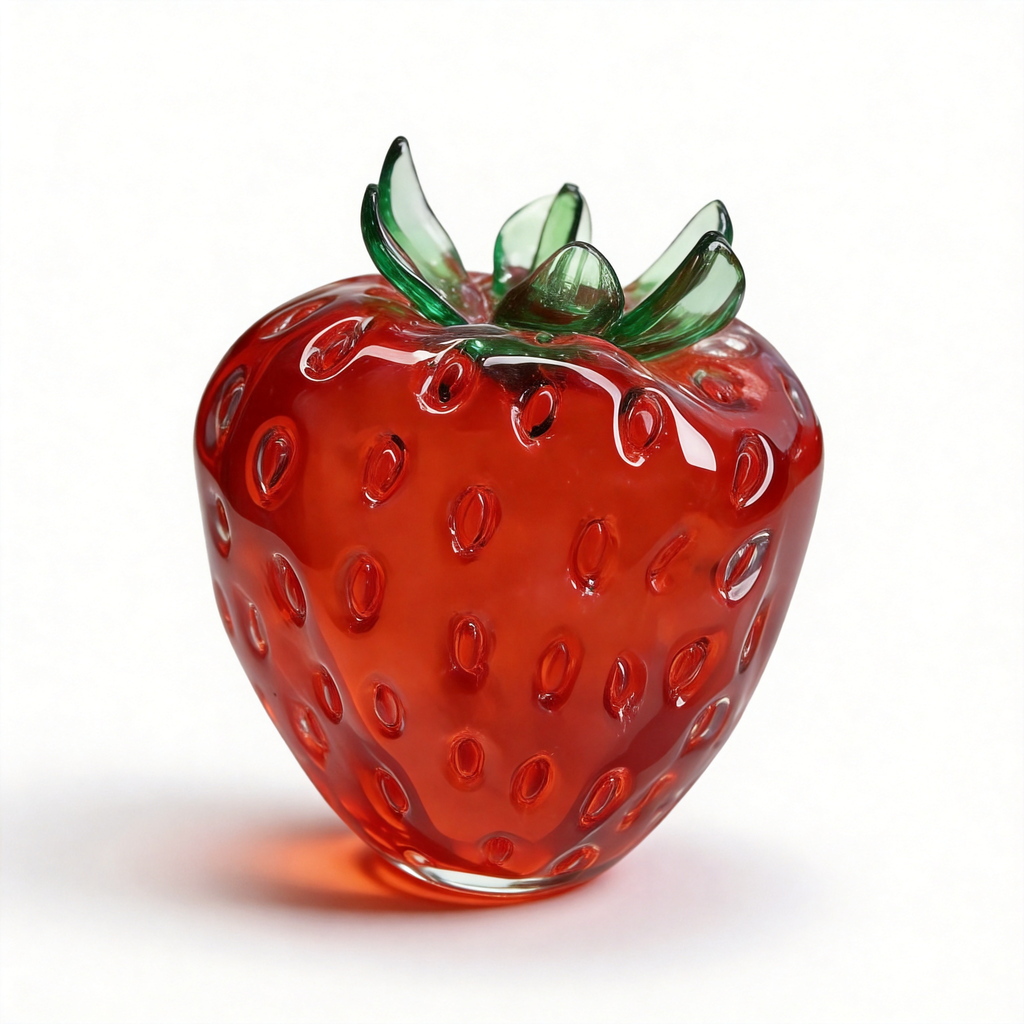 Realistic Strawberry Squishy | Crystal Fruit Sensory Stress Relief Fidget Toy
